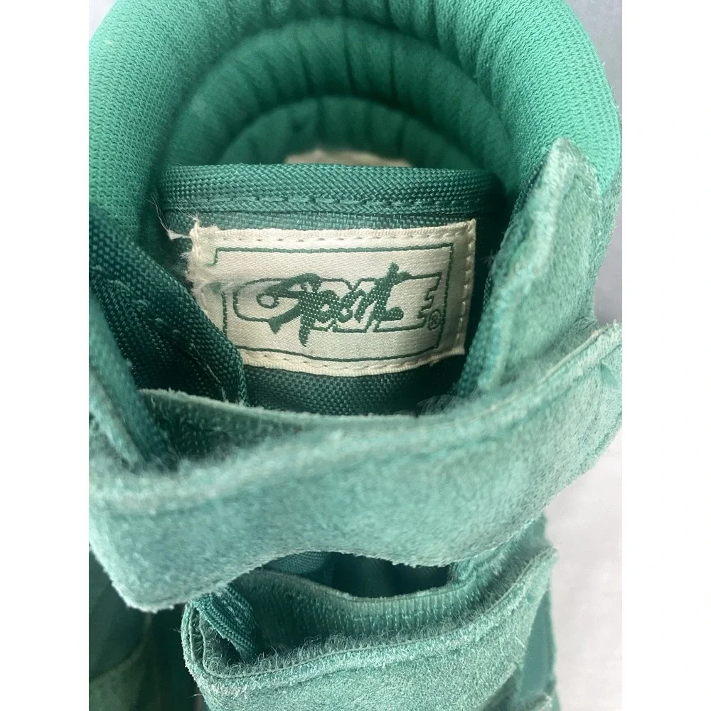 One Sport  Women Size 9 Ankle Boots Retro Green Suede Hook&Loop‎ Insulated EUC